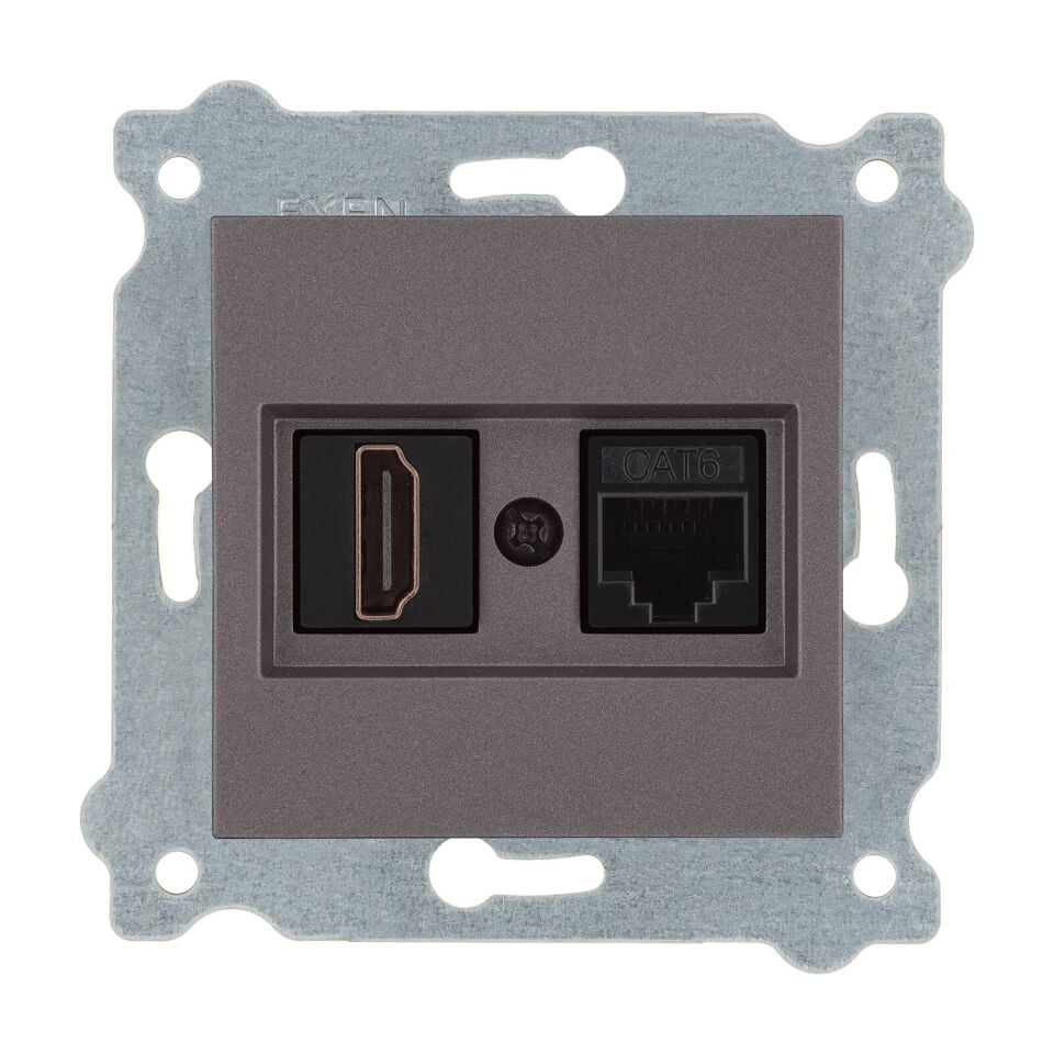 Exen Mocha Modül+Kapak  Hdmi+Data Priz Jakli