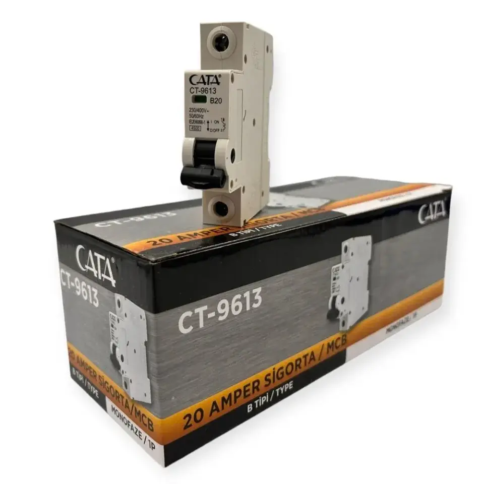 Cata CT-9613 4,5 kA  B20 Amper Monofaze Sigorta