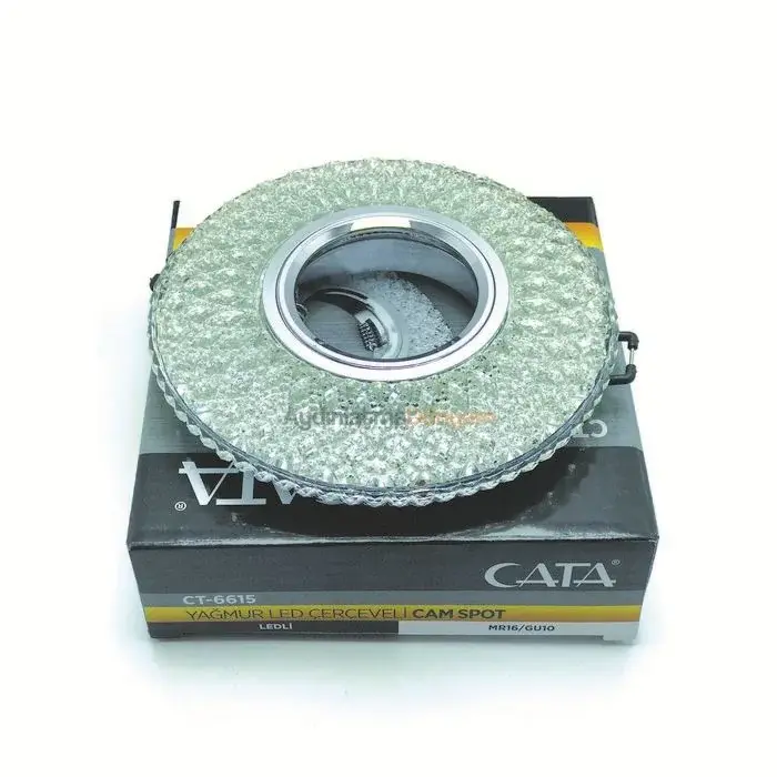 Cata Günışığı Led Çerçeveli Yağmur Kristal Cam Spot CT-6615