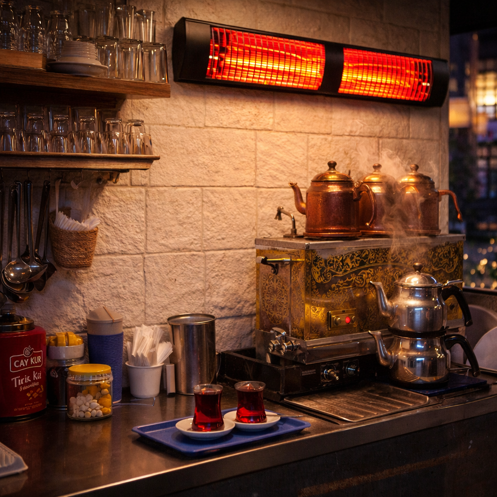 Hava Kosullarina Dayanikli Açik Hava Elektrikli Infrared Isitici EIR-4000