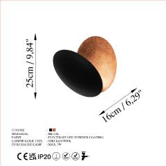 Aydinlatmadunyam Aplik BlackCopper Yosma-13639