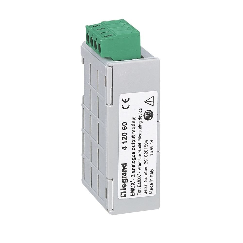 Legrand  EMDX3 Premium Enerji analizörü için 2 çıkışlı analog çıkış modülü LEG-412060