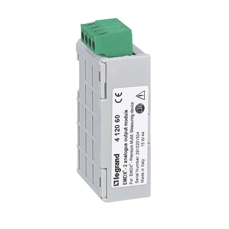 Legrand  EMDX3 Premium Enerji analizörü için 2 çıkışlı analog çıkış modülü LEG-412060
