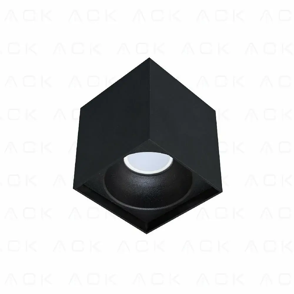 Ack Sivaüstü Dekoratif Armatür 100X140Mm Beyaz Reflektör Siyah Kasa