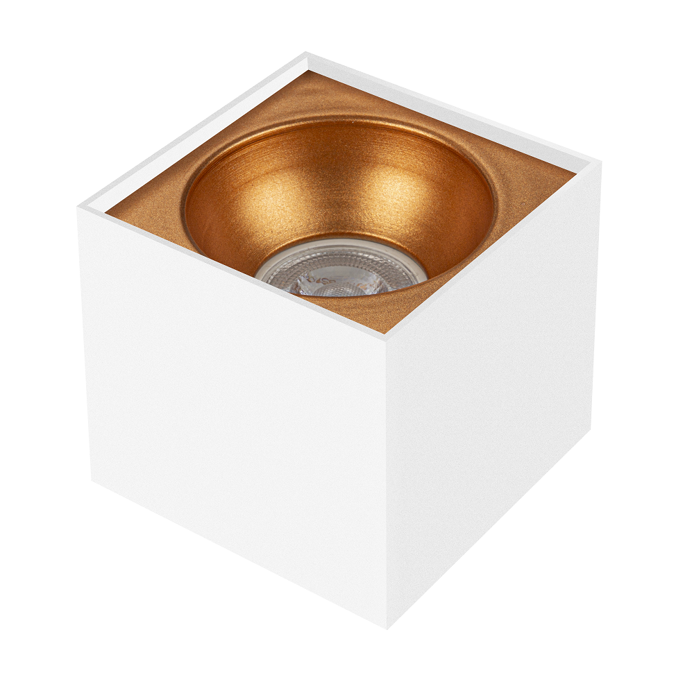 Sıva Üstü Kare Led Spot Armatür 10X10 Cm Beyaz/Bakır