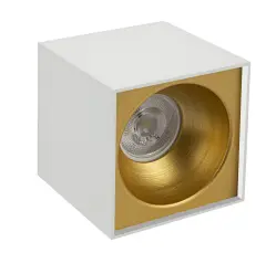 Sıva Üstü Kare Led Spot Armatür 10X10 Cm Beyaz/Altın