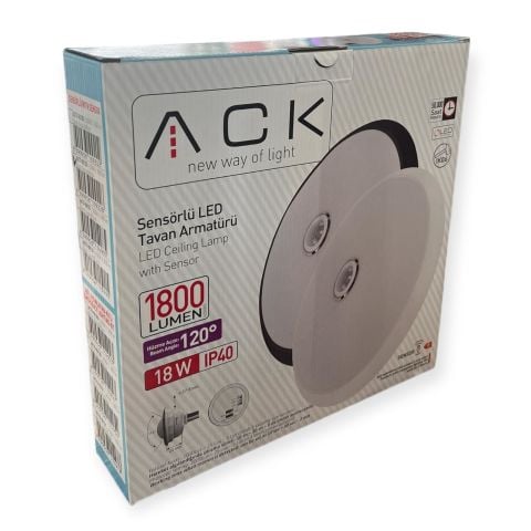 ACK 18W 6500K Sensorlu Led Tavan Armaturu AC17-00130