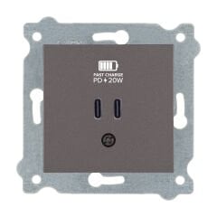 Exen Mocha Modül+Kapak  2X Usb Sarj Prizi Type-C