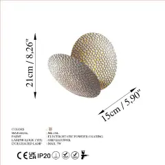 Aydinlatmadunyam Aplik SilverGold Yosma-13644
