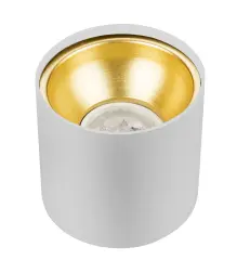 Sıva Üstü Silindir Led Spot Armatür 10x10 Cm Beyaz/Altın