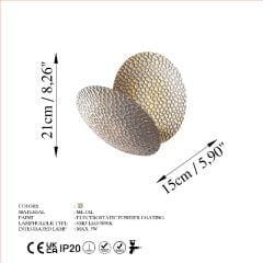 Aydinlatmadunyam Aplik SilverGold Yosma-13644