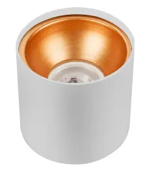 Sıva Üstü Silindir Led Spot Armatür 10x10 Cm Beyaz/Bakır