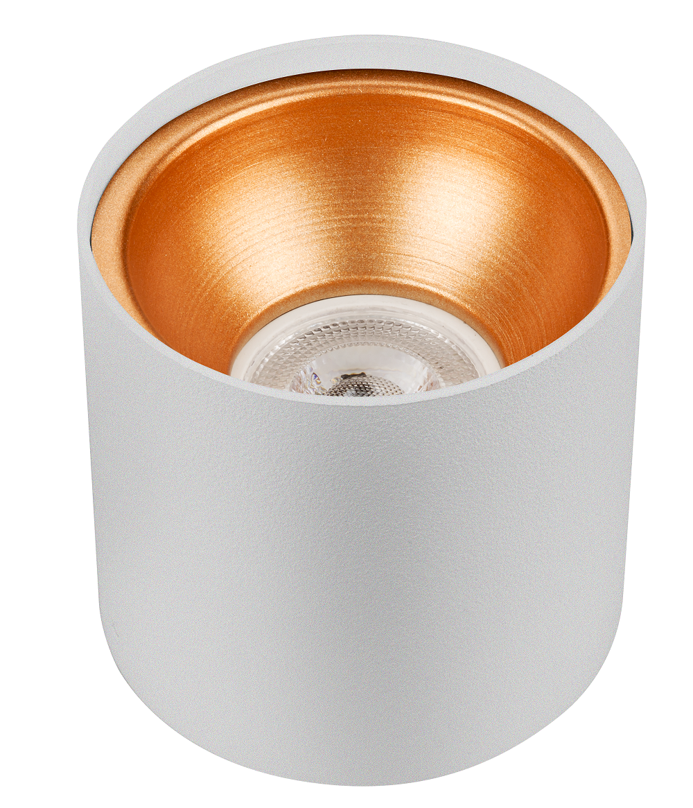 Sıva Üstü Silindir Led Spot Armatür 10x10 Cm Beyaz/Bakır