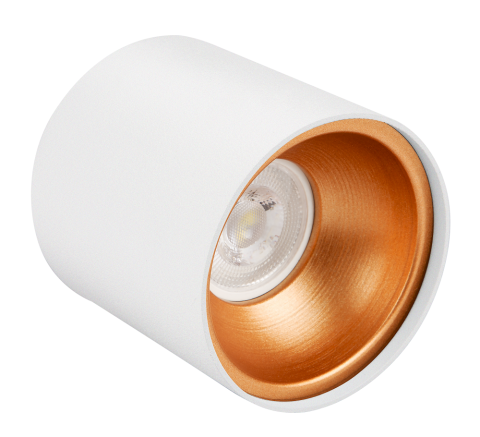 Sıva Üstü Silindir Led Spot Armatür 10x10 Cm Beyaz/Bakır