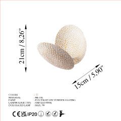 Aydinlatmadunyam Aplik WhiteGold Yosma-13646