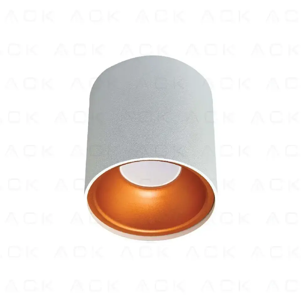 Ack Sivaüstü Dekoratif Armatür 100X100Mm Siyah Reflektör Beyaz Kasa
