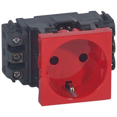 Legrand  S.Armada ''DLP'' şebeke prizi, tekli, kırmızı LEG-077611