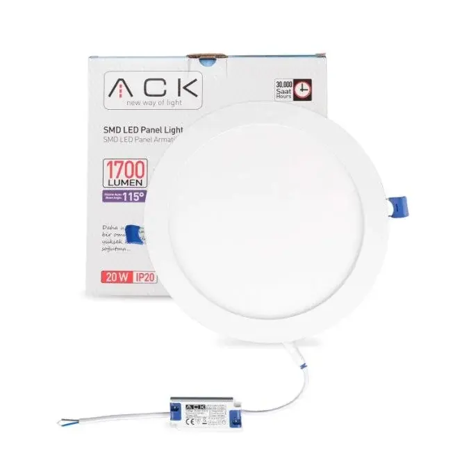 ACK 20 W Beyaz 4000K Yuvarlak Sıva Altı Led Panel Armatür AP01-02010 en uygun fiyatlı satıcı