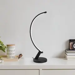 Aydinlatmadunyam Masa Lambasi Black Bevel-13323