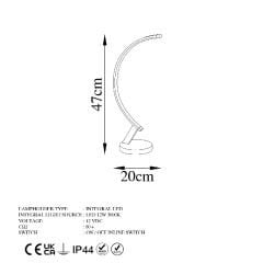 Aydinlatmadunyam Masa Lambasi Black Bevel-13323