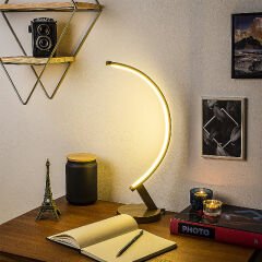 Aydinlatmadunyam Masa Lambasi Gold Bevel-13324