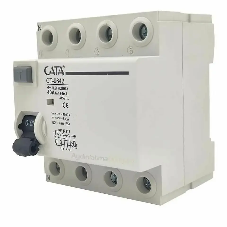 Cata 4X40 30 MA Trifaze Kaçak Akım Rolesi  CT-9642