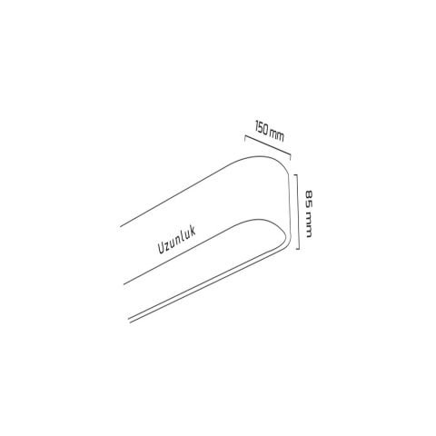 Goya Gy 8110-150 Cm Siyah Kasa 85W 6500K Linear Armatür