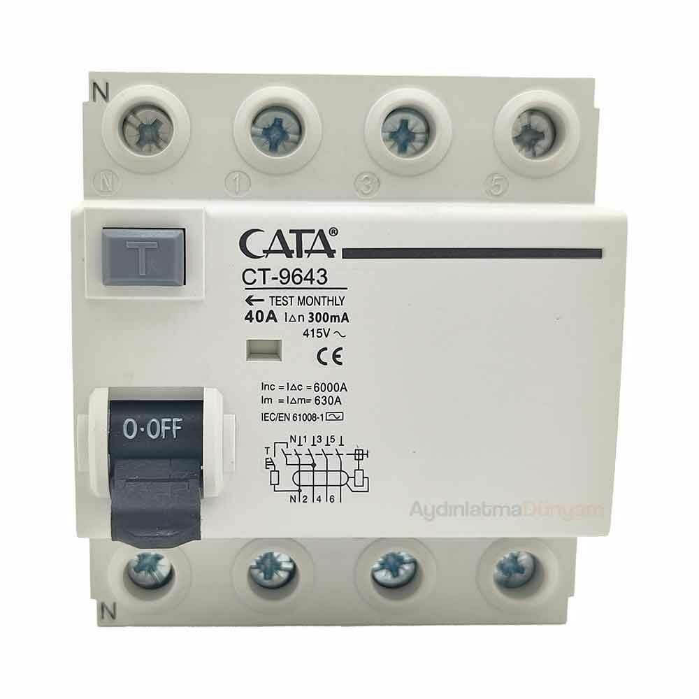 Cata 4X40 300 MA Trifaze Yangın Koruma Rolesi  CT-9643