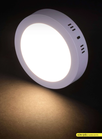 ACK 12W Beyaz 3000K Sıva Üstü Yuvarlak Led Panel AP03-01200