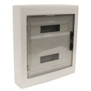 Çetinkaya Pano  440x480x85 ABS Sıva Üstü  36'li (2x18) Seffaf Kapakli Sigorta  Kutusu - Klemensli ÇP 30936-1