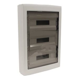 Çetinkaya Pano  440x654x95 ABS Sıva Üstü  54'li (3x18) Seffaf Kapakli Sigorta  Kutusu ÇP 30954