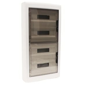 Çetinkaya Pano  440x855x95 ABS Sıva Üstü  72'li 4x18 Seffaf Kapakli Sigorta  Kutusu ÇP 30972