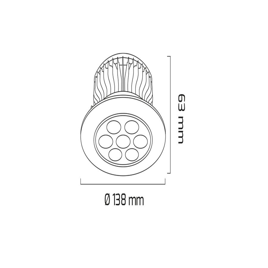 Goya Gy 5409 Beyaz Kasa 13.5W 3000K Co Sıva Altı Led Downlıght