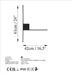 Aydinlatmadunyam Aplik Black Sarf-13615