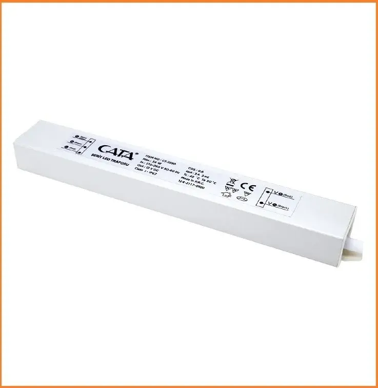 Cata 3 Amper 36 watt Dış Mekan Şerit Led Trafosu Slim Cata Ct-2590