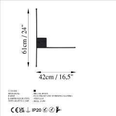 Aydinlatmadunyam Aplik Black Sarf-13615