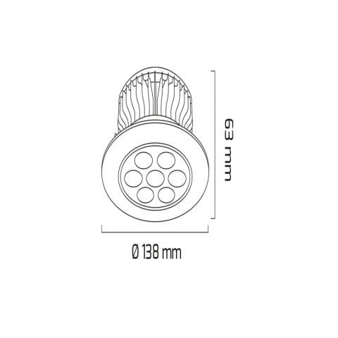 Goya Gy 5409 Beyaz Kasa 9W 3000K Go Sıva Altı Led Downlıght