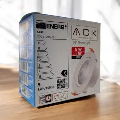 ACK AD01-00500 3000K Günışığı 5W Beyaz Kasa Cob Mobil Led Spot Lamba