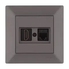 Exen Odak Mocha Hdmi+Data Priz Jakli Komple Takim