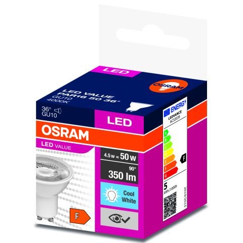 Osram AC62644 Led Value 4.5W 4000K Gu10 Duy 350 lm