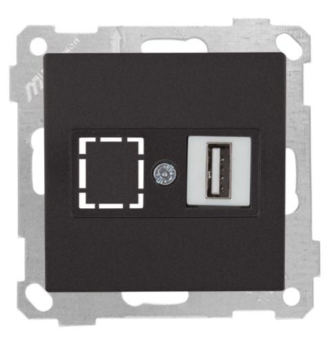 Mutlusan Mek+Tuş Data Prizi 1*Usb Siyah - 2100 455 0184