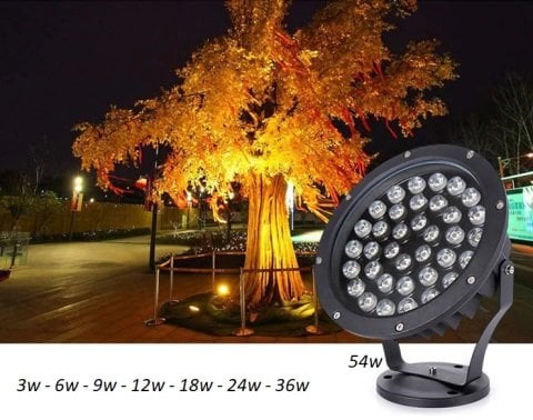 Led Ağaç Bahçe Aydınlatma Armatürü 54 Watt