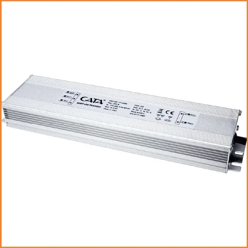 Cata 21 Amper 200 watt Dış Mekan Şerit Led Trafosu Slim Cata Ct-2594