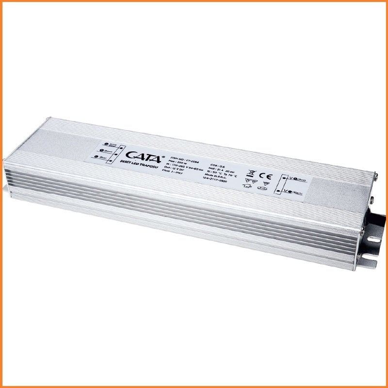 Cata 21 Amper 200 watt Dış Mekan Şerit Led Trafosu Slim Cata Ct-2594