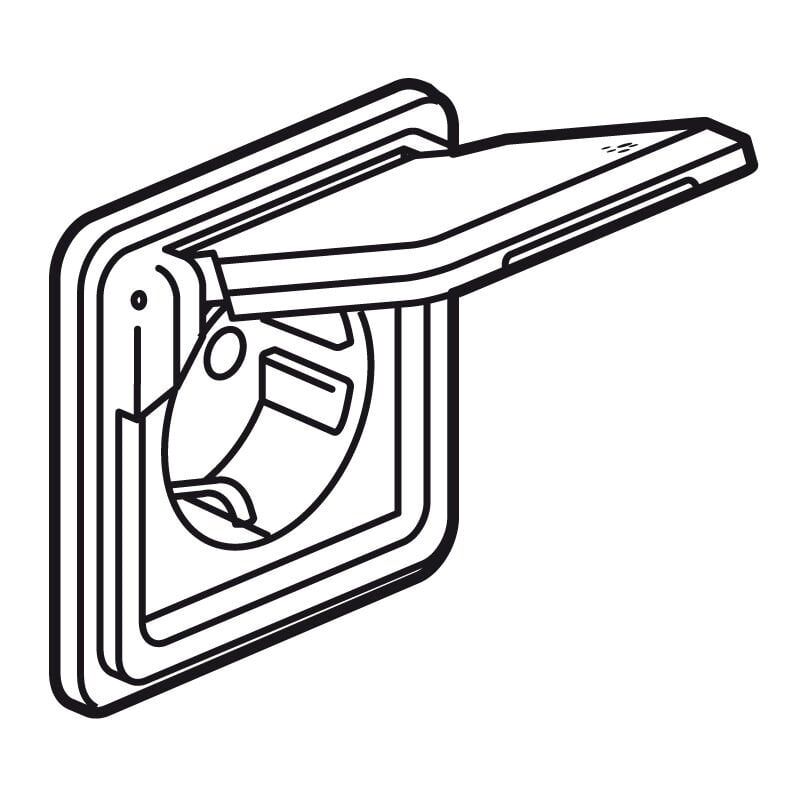 Legrand  Soliroc IK10 - IP55 Kapaklı priz 16A - 250V - 2P+T LEG-077835