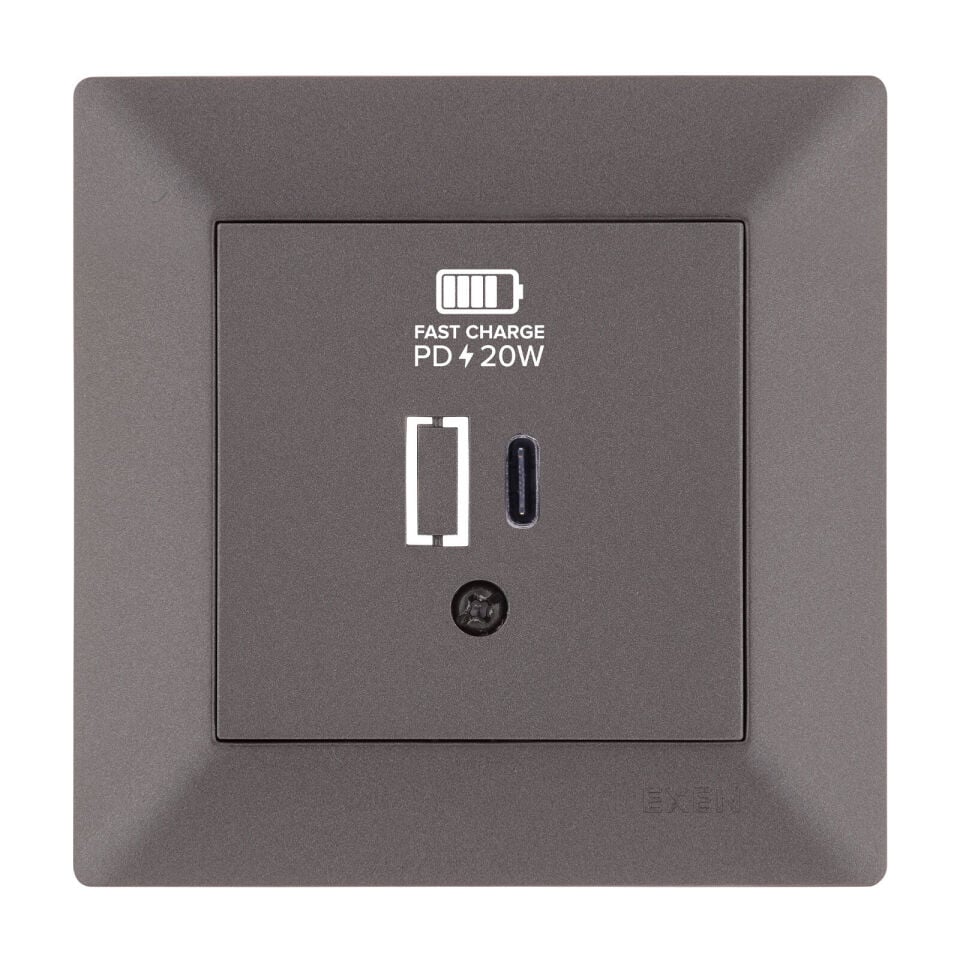 Exen Odak Mocha Usb Sarj Prizi Type-C  Komple Takim