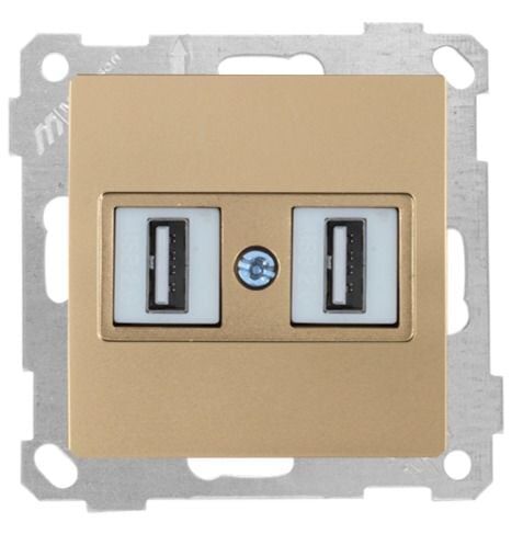 Mutlusan Mek+Tuş Data Prizi 2*Usb Beyaz - 2100 456 0101