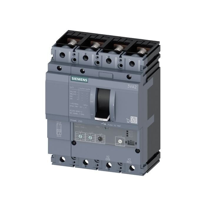 Siemens Sentron Serisi Kompakt Tip Güç Şalteri;3Va22,85Ka,250 A,Etu320, Li Korumali,4 Kutuplu 3VA2225-6HL42-0AA0