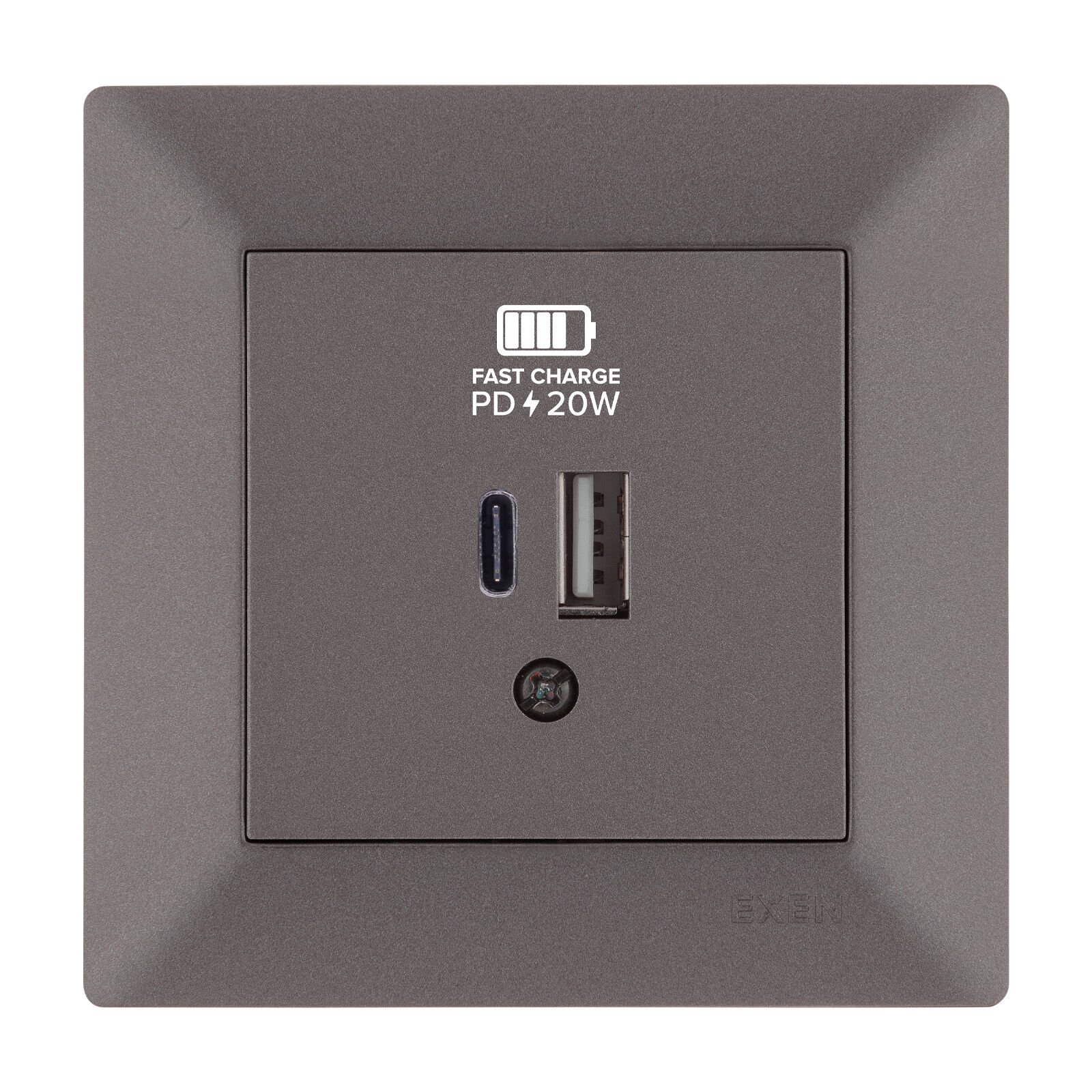 Exen Odak Mocha 2X Usb Sarj Prizi Type-C + Type-A Komple Takim