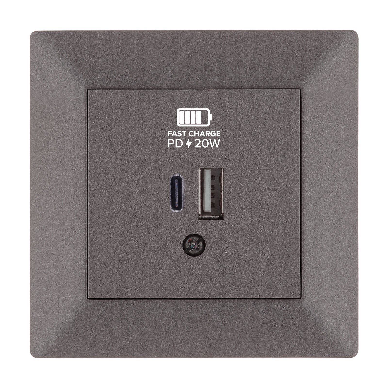 Exen Odak Mocha 2X Usb Sarj Prizi Type-C + Type-A Komple Takim